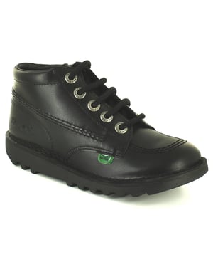 Kickers Kinderstiefel Hi Core y Leder Lace Up schwarz