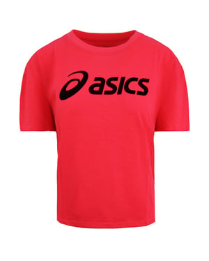 Asics Big Logo Womens Pink T-Shirt