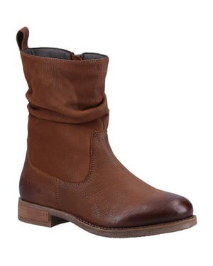 Hush Puppies Emilia Leder Damen Tan Stiefel