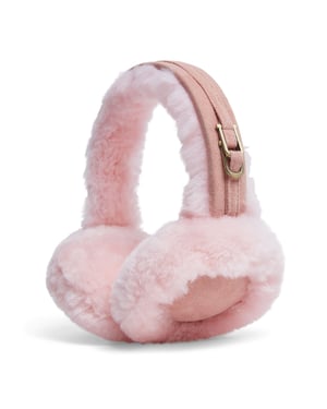 Damen Winter-Ohrenschützer, superweich, flauschig, rosa, warm und gemütlich, Ohrenwärmer