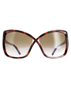 Tom Ford Butterfly Womens Blonde Havana Brown Gradient FT0943 Jasmin Sunglasses