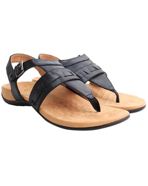 Vionic Rest Lupe Schwarze Damen-Sandalen