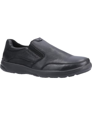 Hush Puppies Herren Aaron Slip On Lederschuh (Schwarz)