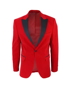 Herren-Blazer aus rotem Samt-Dinner-Smoking-Anzug
