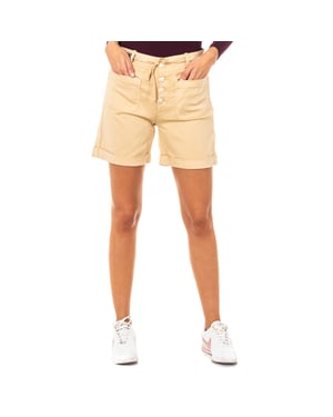 Kurze Hose mit gesäumtem Boden und Gürtelschlaufen LWB001 Damen