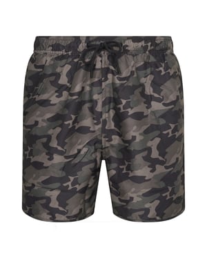 Pierre Cardin Camouflage-Badeanzug für Männer. Der Camouflage-Badeanzug besteht aus Polyester.