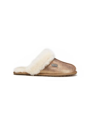 Geschlossene Pantolette Antik Gold
