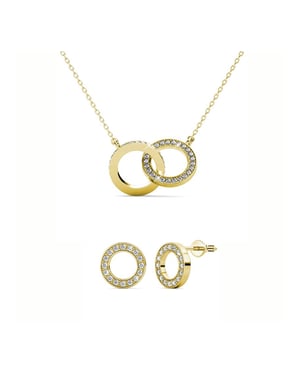 Boucles d'oreilles Ophir - Doré et Cristal