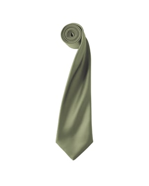 Premier Herren-Krawatte aus Satin (schmale Klinge) (Olive)