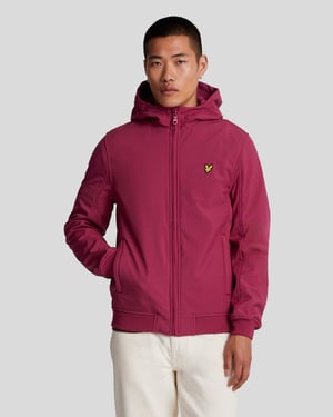 Lyle & Scott � Softshelljacke mit Fleecer�ckseite, Burgunderrot
