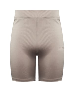Nicce Stretch Highrise Fit Logo Latte Damen Arla Cycling Shorts 0309 K018 0510