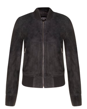 Klassische MA-1 Wildleder-Bomberjacke für Damen – Newbury