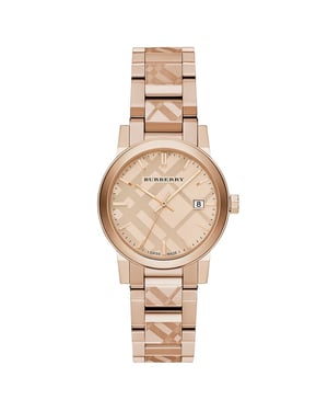Burberry BU9146 The City Gravierte Check Unisex Uhr