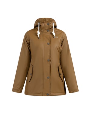 ICEBOUND Regenjacke mit Teddyfutter Damen Dunkelsand