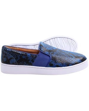 Vionic Demetra Snake Damen Blaue Schuhe