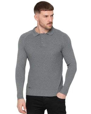 Enzo Milano | Herren Waffelstrick-Pullover