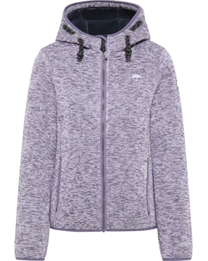 Schmuddelwedda Strickfleecejacke Damen Rauchlila Melange