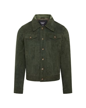 Herren Trucker Jeansjacke aus Ziegenwildleder im Westernstil - Yangon