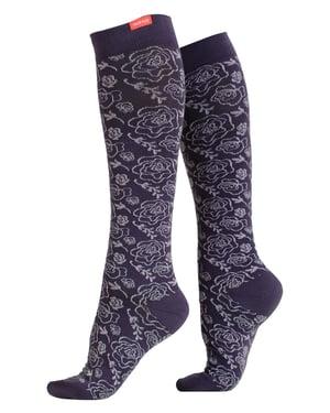 VIM&VIGR - Weite Wadenstrümpfe mit abgestufter Kompression 20-30 mmhg mit Merinowolle für Männer & Frauen - Vintage Purple