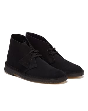 Clarks Originals Desert Wildleder Herren Schwarz Stiefel