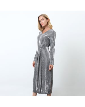 Asymmetrisches schimmerndes Cocktailkleid