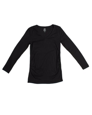 Modernes Umstands-T-Shirt mit V-Ausschnitt Langarm 719653 Damen