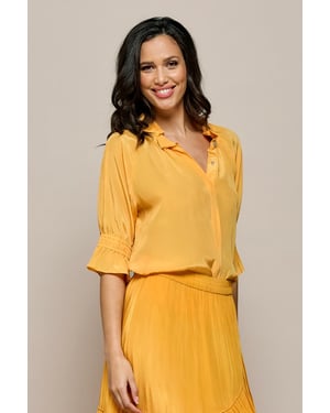 Tara-Bluse, warmes Gelb