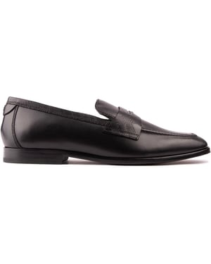 Ted Baker Adlerrc Saddle Herren schwarze Loafer-Schuhe