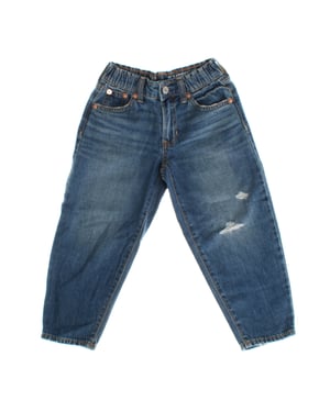 Hochsitzende Barrel-Jeans 813605 Mädchen