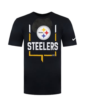 Nike NFL Pittsburgh Steelers Legend Goal Post Herren-T-Shirt, Schwarz