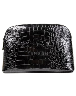 Ted Baker Kosmetiktasche mit Kroko-Prägung