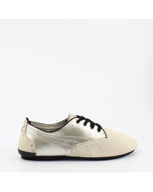 PUMA GESELLE BOUD PAINE UP Damentrainer Wildleder Silber Birke 352629 02
