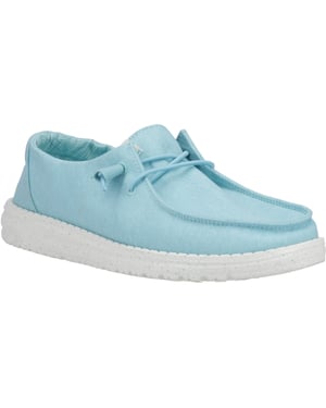 HEYDUDE Wendy Canvas 100% Baumwolle Damen Türkis Loafers