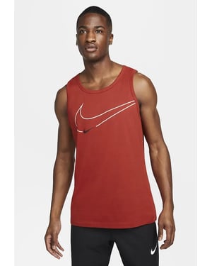 Nike Dri-FIT Herren Grafik-Trainings-Tank-Weste in Rot