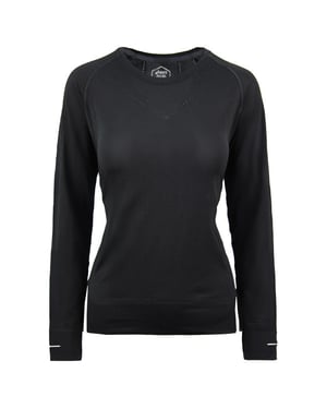 Asics nahtloses Frauenschwarz -Top