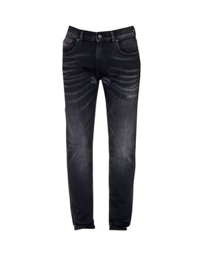 Diesel D-Strukt Schwarz Destroyed verstarkte Denim-Jeans