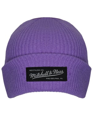 Mitchell & Ness Box Logo Herren Purpur Strick Mütze