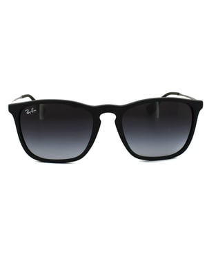 Ray-Ban Runde Herren Gummi Schwarz Gradient Grau Sonnenbrille