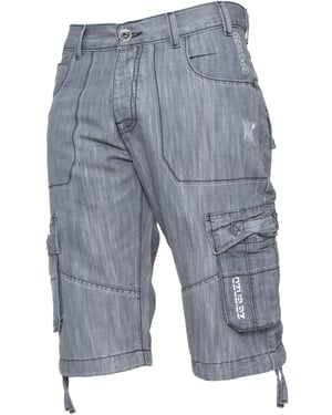 Enzo Herren Cargo Combat Denim Shorts