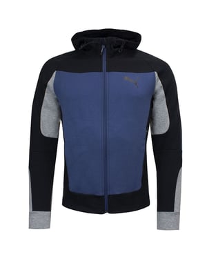 Puma Langarm Zip Up Blue Black Herren mit Kapuze -Track Jacke 582725 43