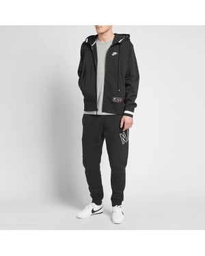 Nike Air Herren Zip durch Trainingsanzug Set voll in schwarz