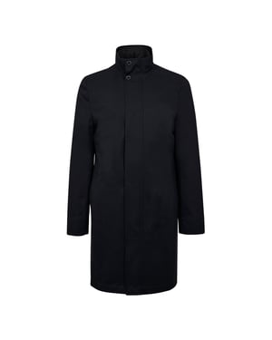 Herren Ted Baker Erolson Funnel Neck Mantel in Marineblau