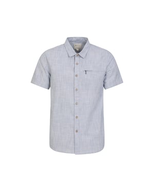 Mountain Warehouse Herren Kokosnuss Slub Kurzarm-Shirt (Blau)