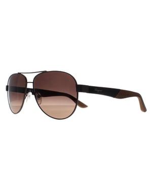 Salvatore Ferragamo Aviator Herren Matte dunkel Ruthenium grau braun Gradient SF275S