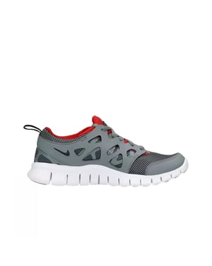 Nike Free Run 2 GS Schnüren graue synthetische Kinder Trainer 443742 035