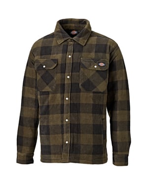 Dickies Herren Portland Langarm-Polsterhemd aus Polyester-Fleece