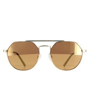 Serengeti Aviator Unisex Glänzend Hell Gold Saturn Fahrer Gold Polarisiert Shelby