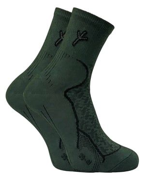 2 Paar Herren Baumwolle Wandern Wandern Boot Socken mit Silber Technologie