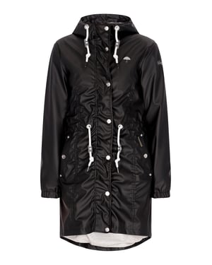 Schmuddelwedda Regenmantel Damen schwarz
