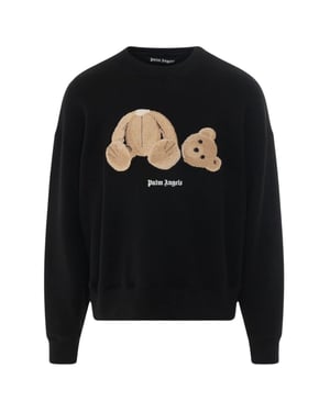 Palm Angels Kill The Bear Logo Schwarzer Pullover